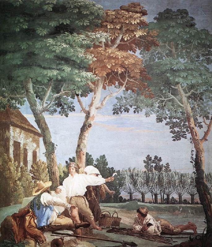 TIEPOLO, Giovanni Domenico Peasants at Rest r china oil painting image